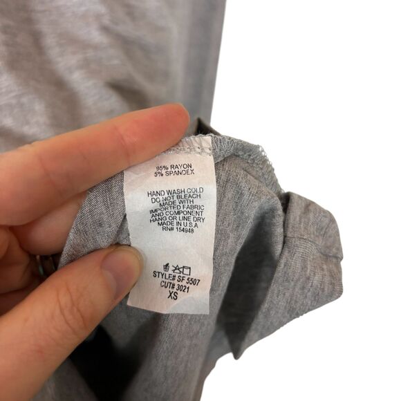 NWT Six Fifty Brooke Gray Short Sleeve Layered Knit Mini Dress Women’s XS - Picture 6 of 9